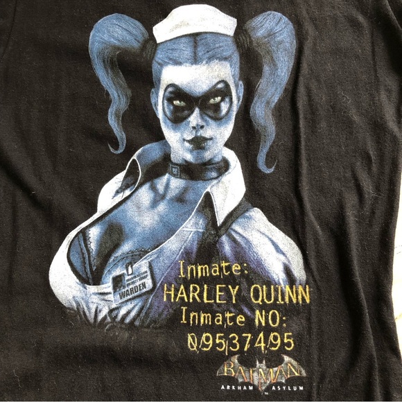 Harley Quinn Batman Arkham Asylum T-Shirt DC Comics Made in Mexico - Picture 4 of 9